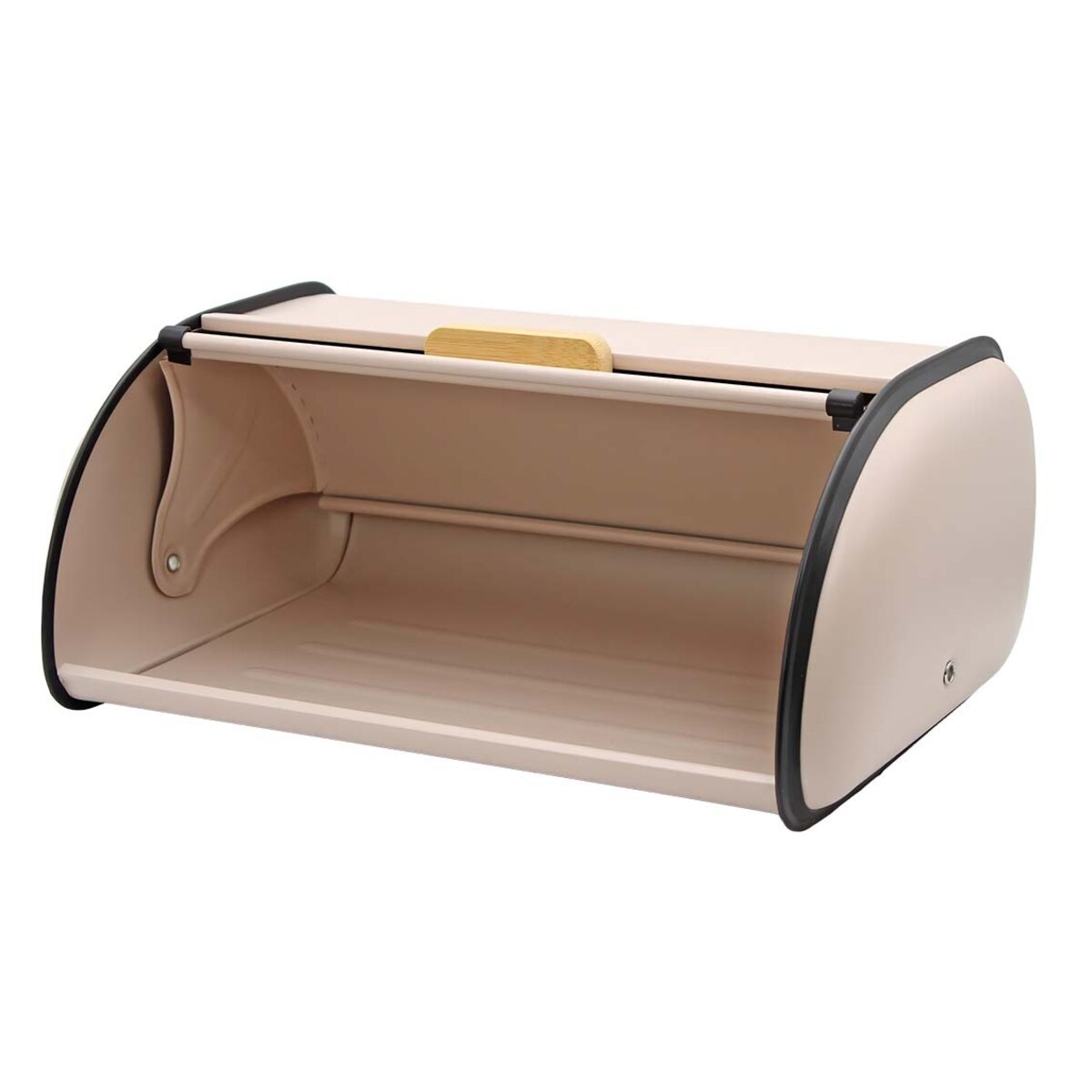 Chlebak metalowy pojemnik na chleb pieczywo bułki 35x24x14.5cm beżowy BRUNBESTE