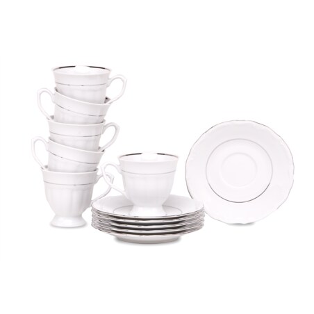 Zestaw kawowy 12szt. (6os.) MARIA TERESA PLATYNA