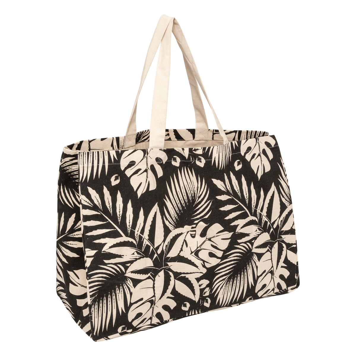 Torba shopper, bawełniana z nadrukiem, 50 x 24 x 35 cm