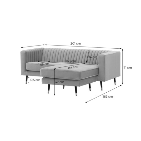 Narożnik uniwersalny Slender-Velluto 8