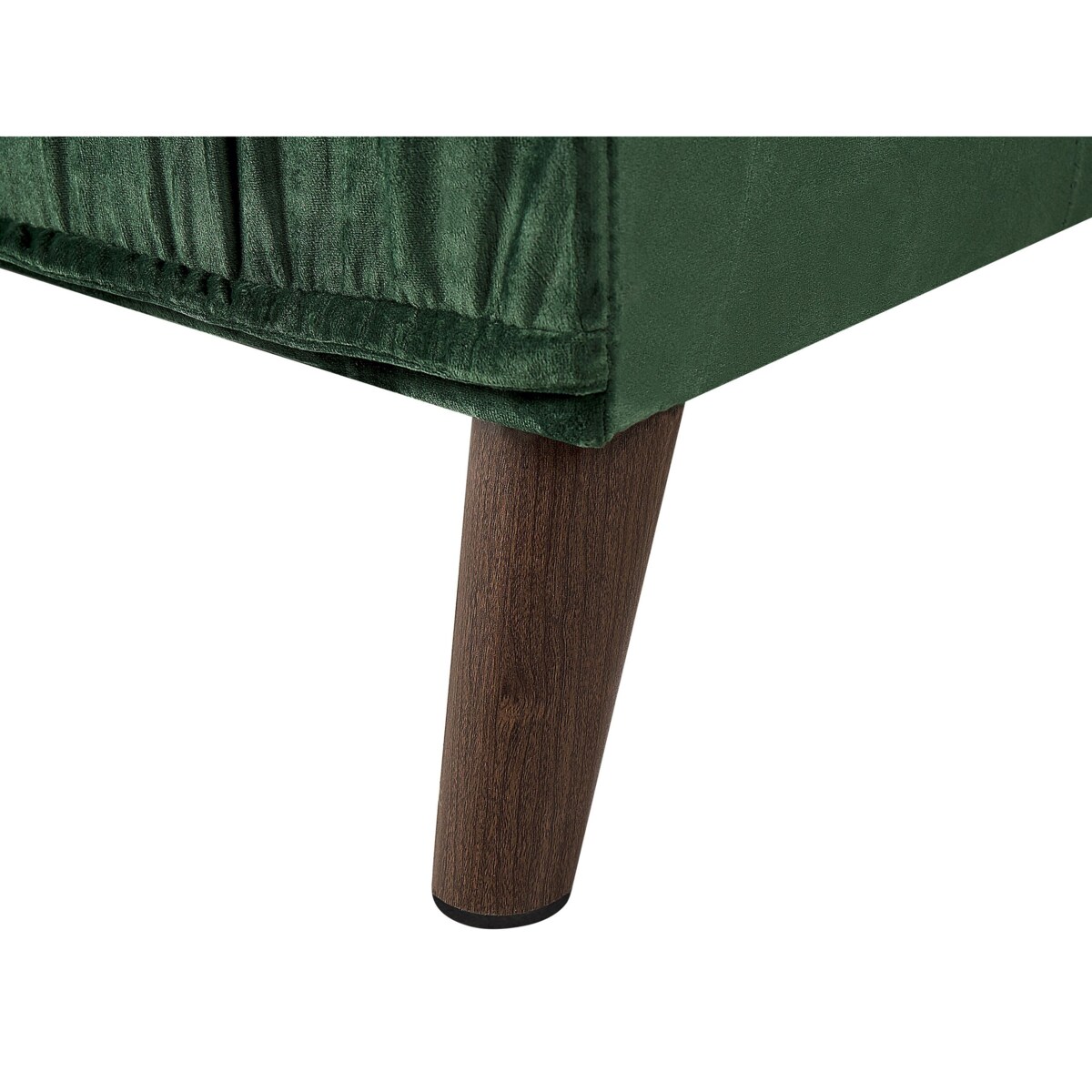 Narożnik welurowy lewostronny zielony GRENA