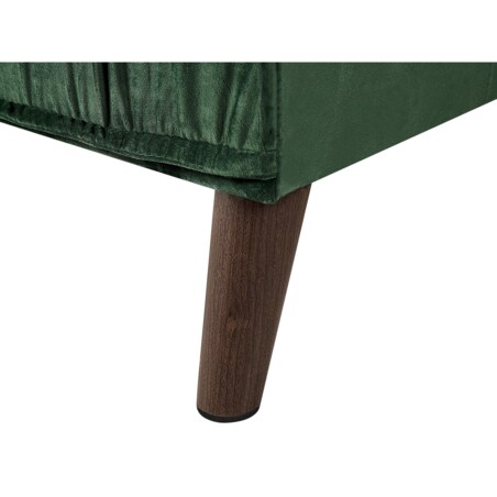 Narożnik welurowy lewostronny zielony GRENA