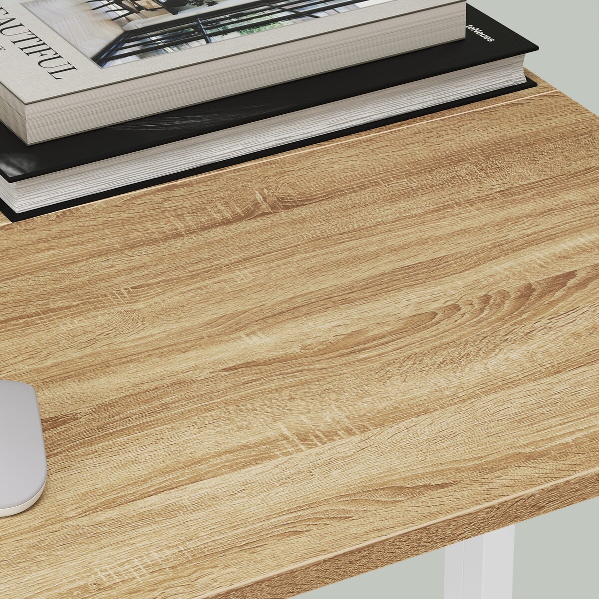 Biurko Komputerowe Do Biura Pracowni Max 1.0 - Sonoma / Nogi Białe