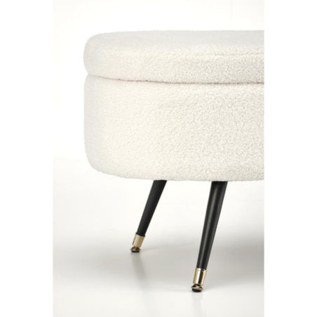 ŁAWKA ZE SCHOWKIEM Avico KREMOWA tkanina bouclé