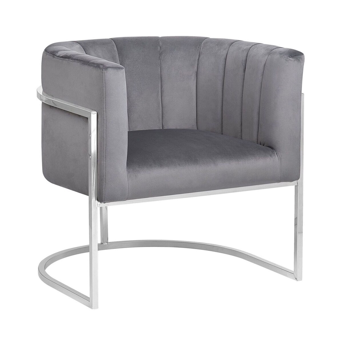 Fotel LARVIK Welur Szary