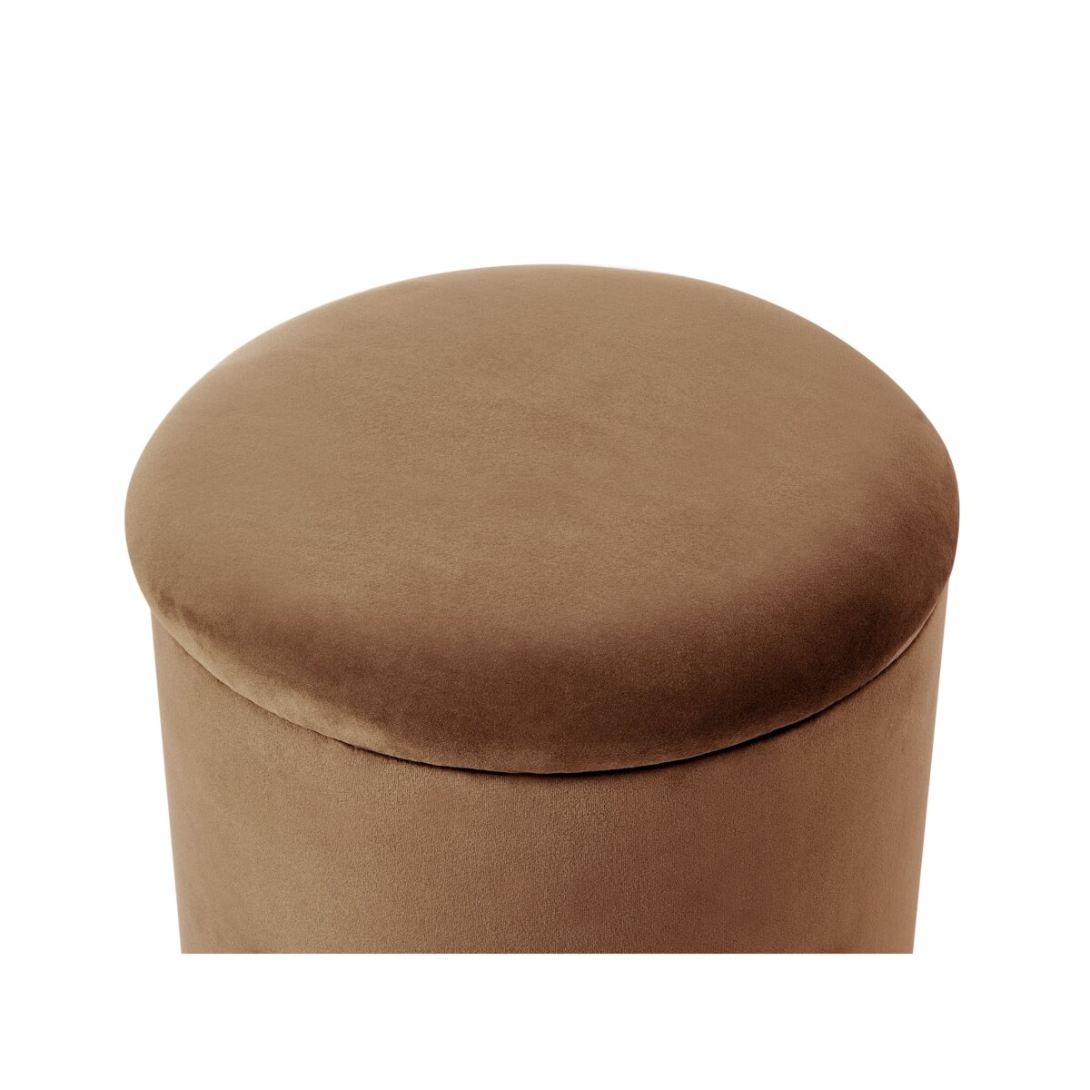 Puf ze schowkiem WENONA Welur Ciemnobrązowy