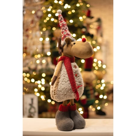 RENIFER świąteczny DUŻY dekoracja świąteczna ŁOŚ