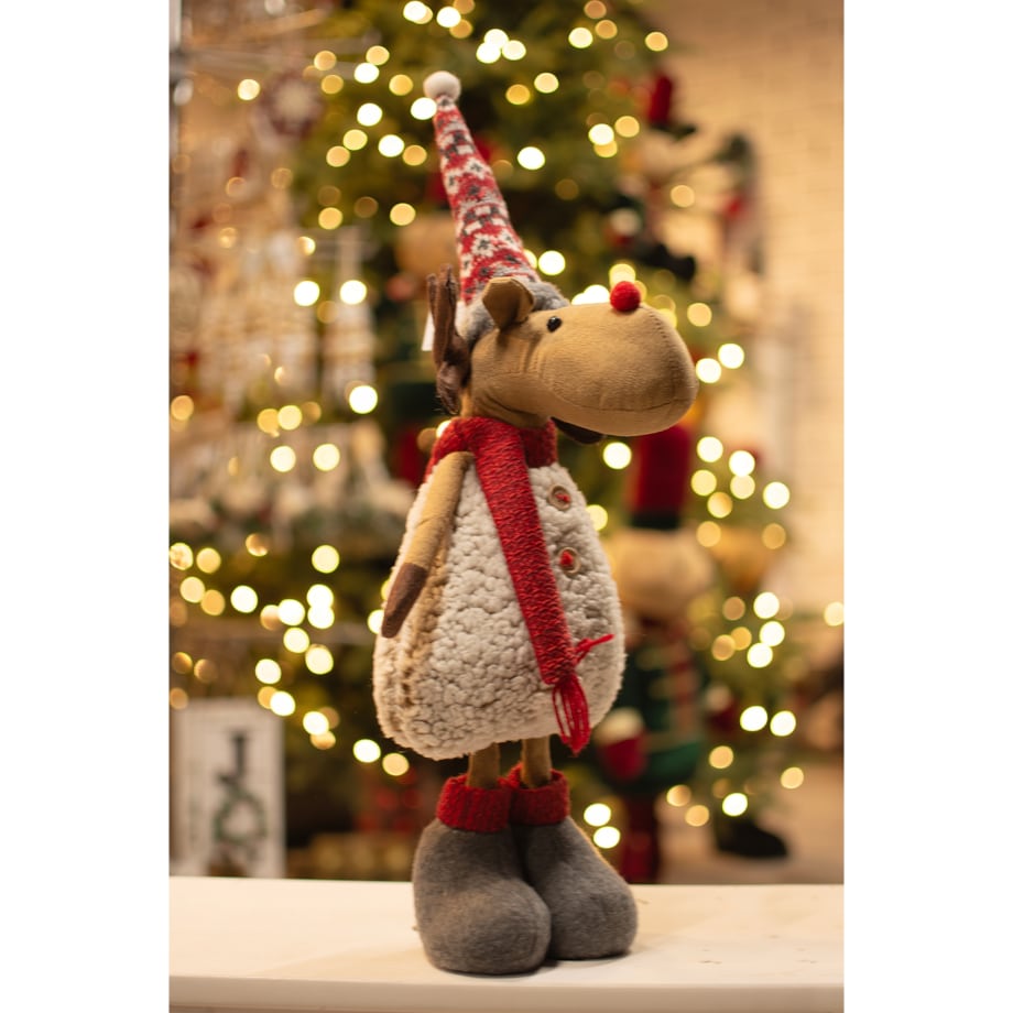 RENIFER świąteczny DUŻY dekoracja świąteczna ŁOŚ