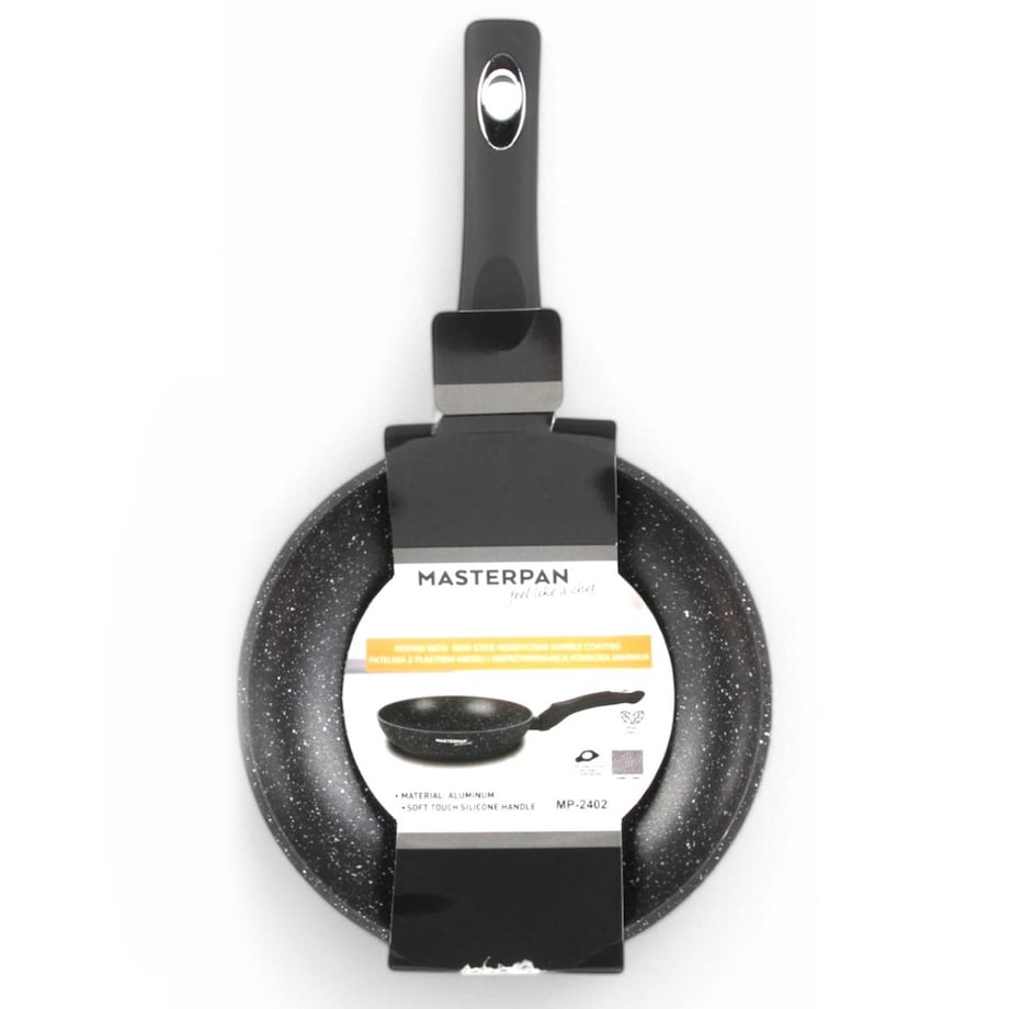 Patelnia Granitowa 30 Cm Plaster Miodu Indukcja Gaz 3.0L Wysoka 5.8 Cm