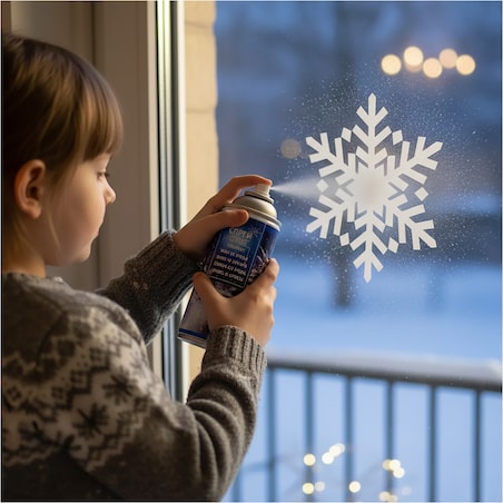 Sztuczny Śnieg W Sprayu Ozdoba Świąteczna Dekoracja Na Szyby Okna 150 ml