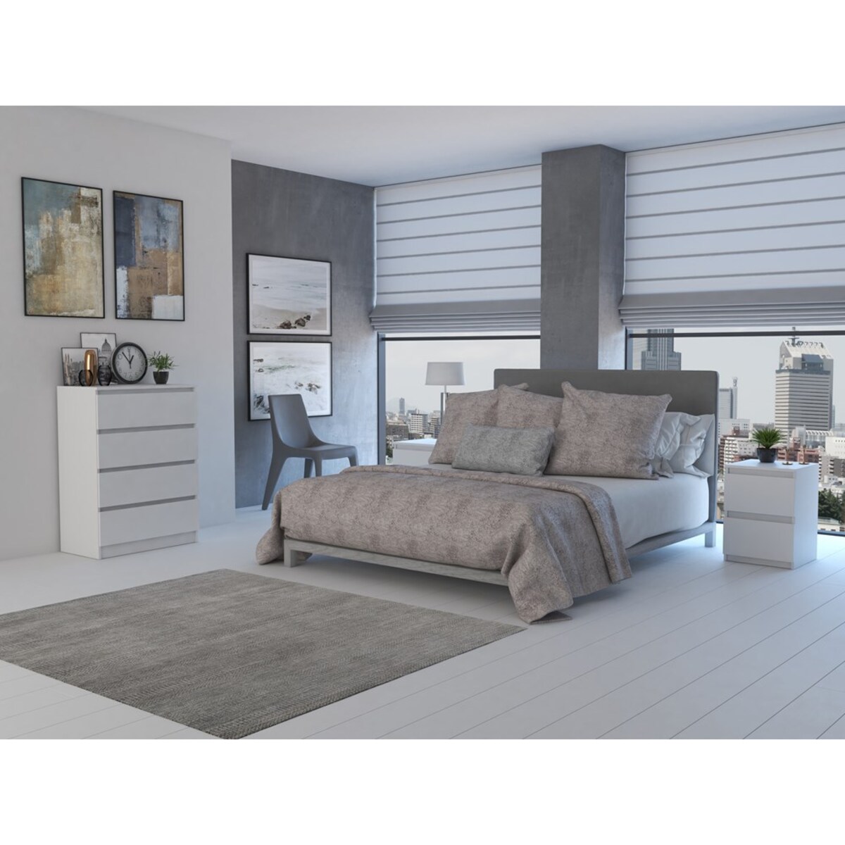 Szafka nocna Malwa M2 BIAŁY 2 sztuki