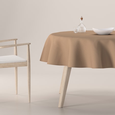 Obrus okrągły 160 x 160 cm beżowy