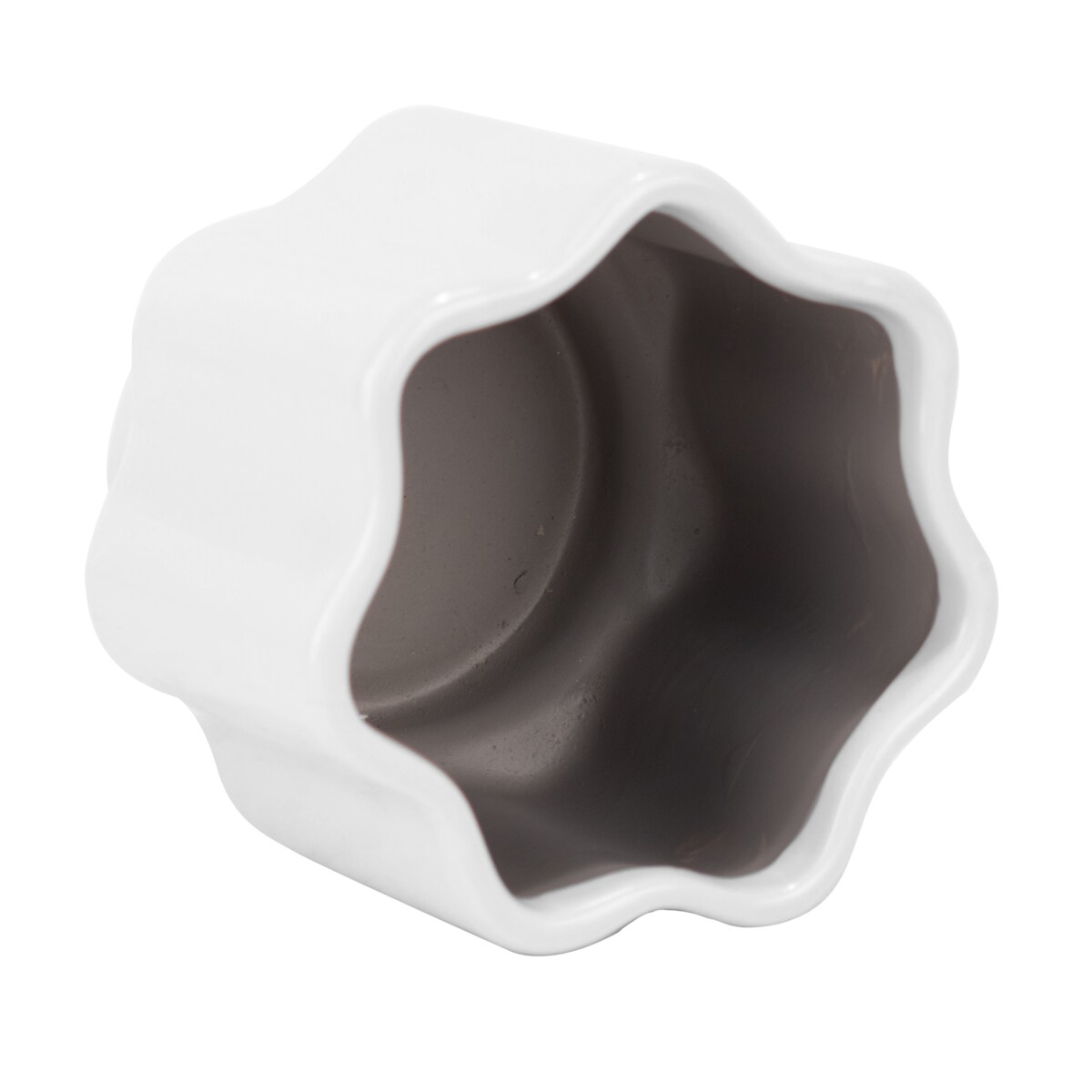 DONICZKA CERAMICZNA BIAŁA na balkon taras kwiaty do fikusa 13cm połysk