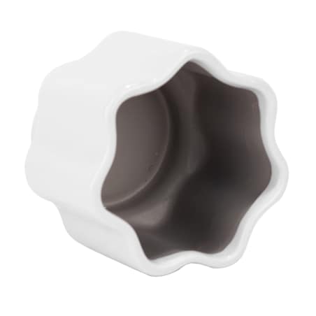 DONICZKA CERAMICZNA BIAŁA na balkon taras kwiaty do fikusa 13cm połysk