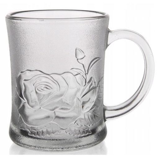 SZKLANKI 6szt 250 ml KWIATY na kawę herbatę kompot napoje prezent zestaw