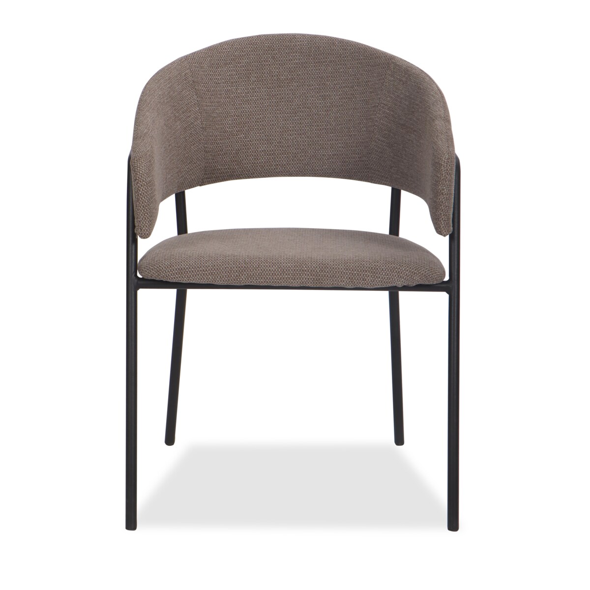 Krzesło tapicerowane glamour szenilowe OVO ciemnobeżowe