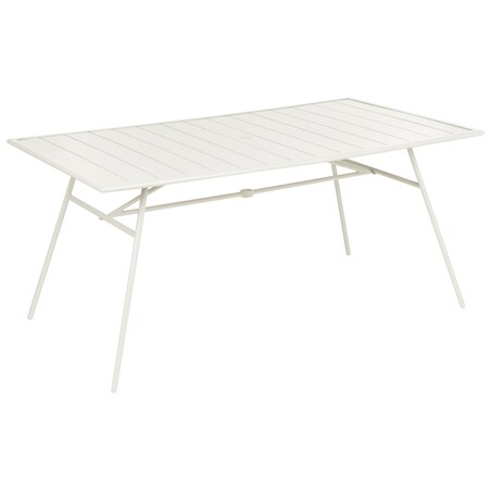 Stół ogrodowy TERENZO 160 cm 90 cm Metal Jasnobeżowy
