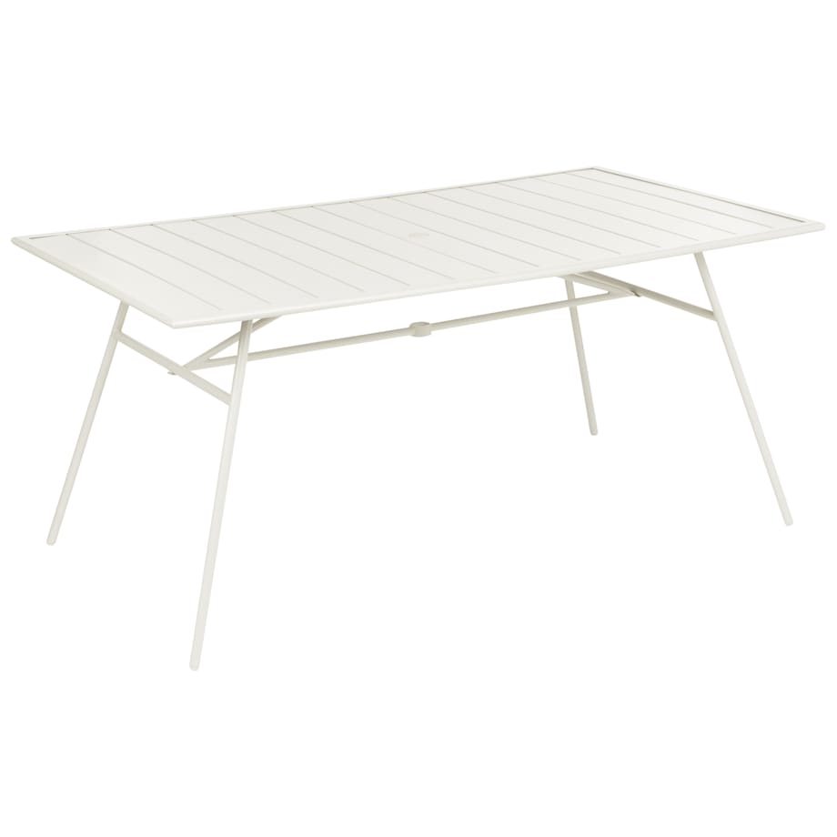 Stół ogrodowy TERENZO 160 cm 90 cm Metal Jasnobeżowy