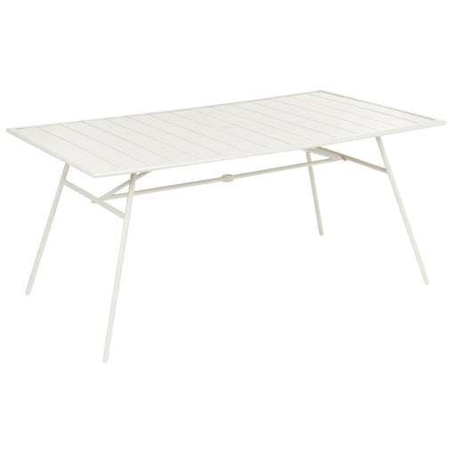 Stół ogrodowy TERENZO 160 cm 90 cm Metal Jasnobeżowy