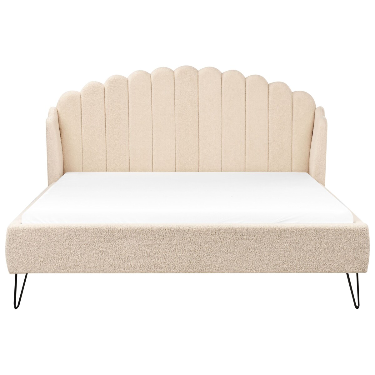 Łóżko Boucle AMBILLOU 180 x 200 cm Beżowy