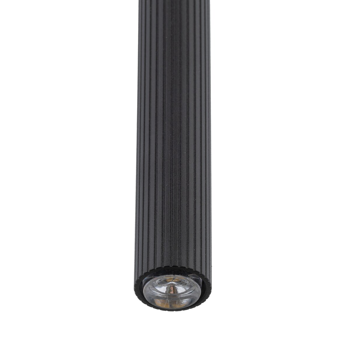 Lampa Wisząca Tk Lighting Ferro Czarna Ryflowana Metalowa Tuba Sopel Rurka 75Cm 1Xg9