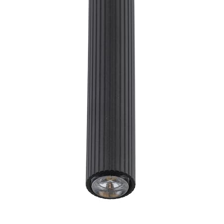Lampa Wisząca Tk Lighting Ferro Czarna Ryflowana Metalowa Tuba Sopel Rurka 75Cm 1Xg9