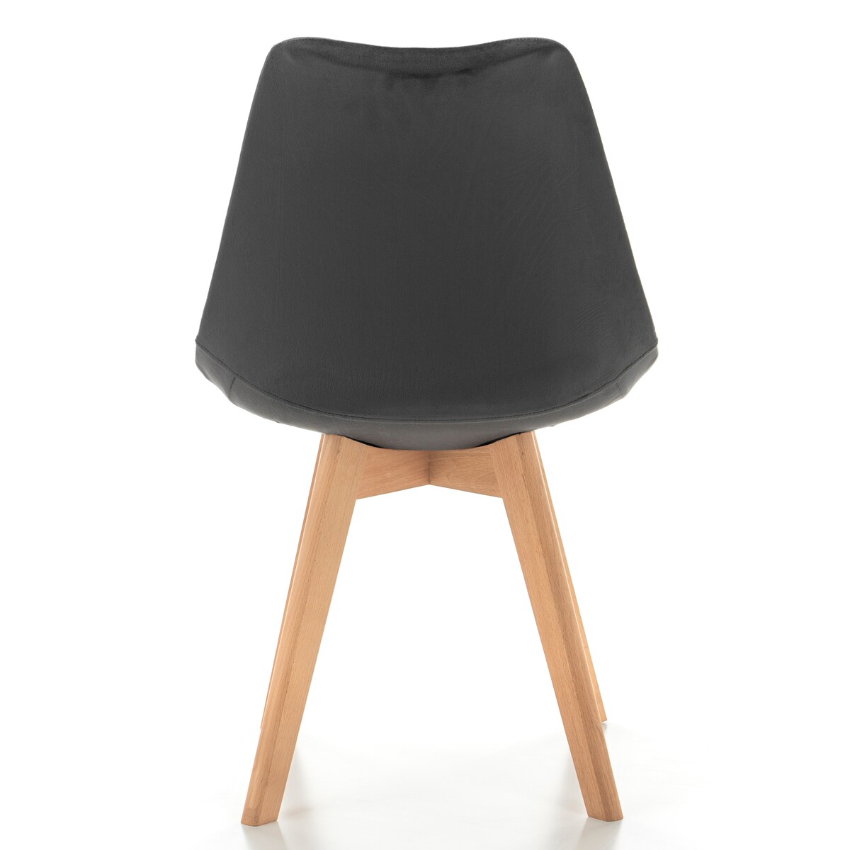 Krzesło skandynawskie z poduszką welurowe DUBLIN szare