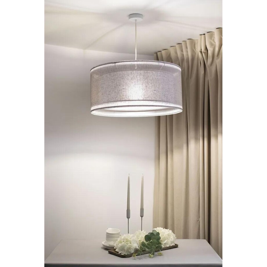 Lampa wisząca DUO LEN LIGHT 005-50 szara/beżowa