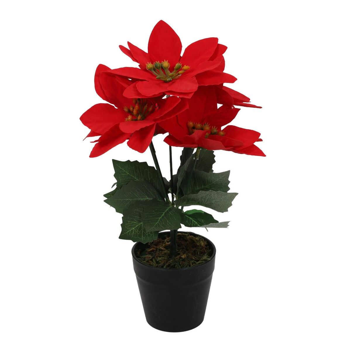 Gwiazda betlejemska, sztuczny kwiat, 29 cm, kolor czerwony, tworzywo sztuczne