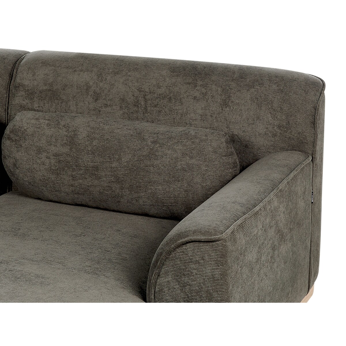 Narożnik sztruksowy prawostronny ciemnozielony SIMOS