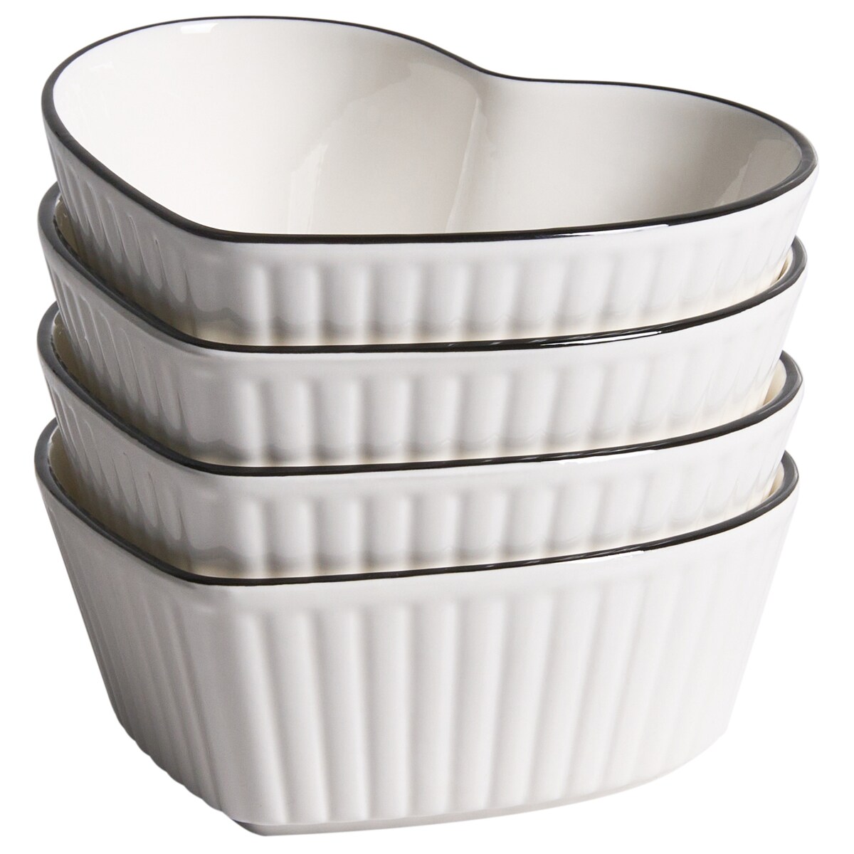 Zestaw 4 kokilek MACE Porcelana Biały