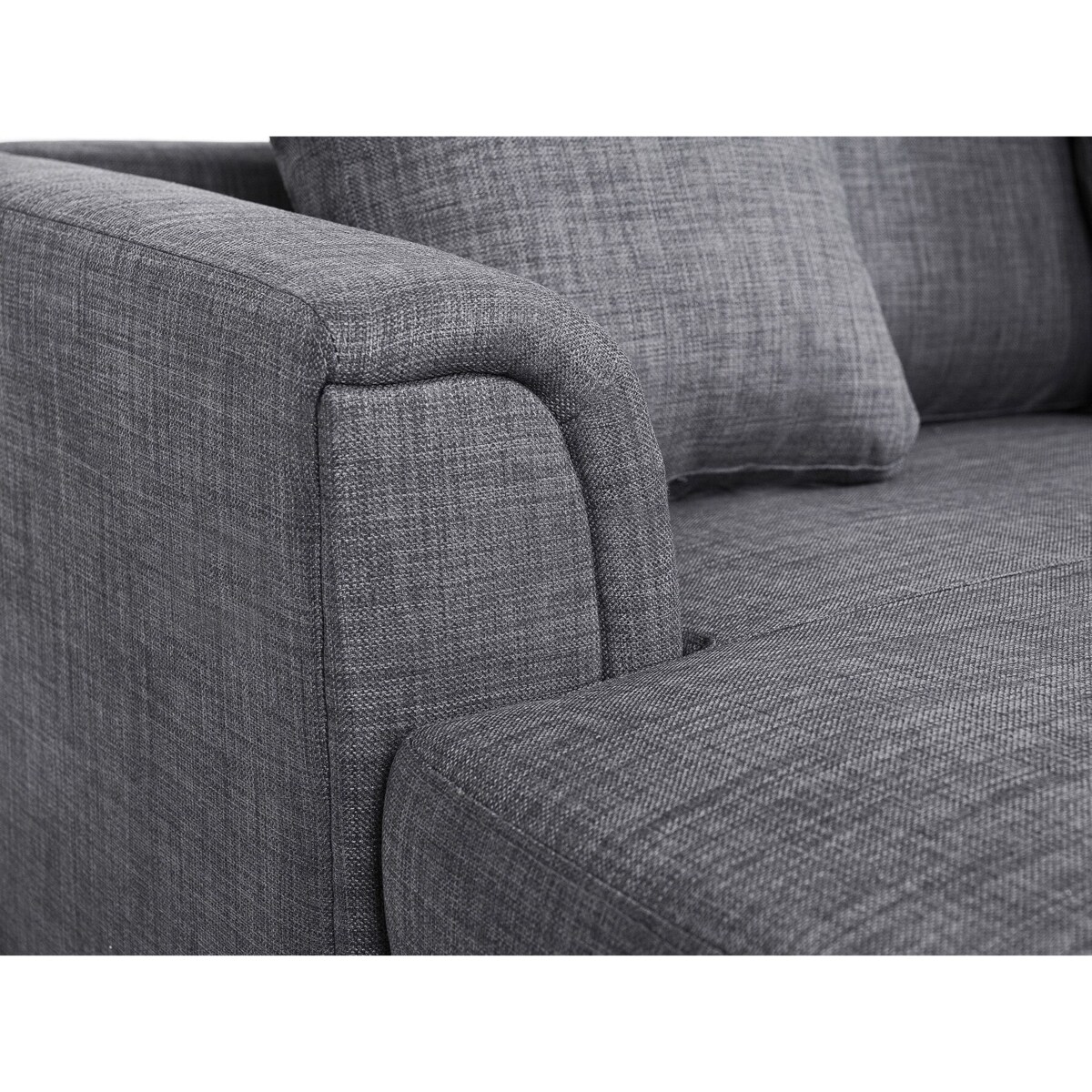 Narożnik z otomaną prawostronny szary OSLO