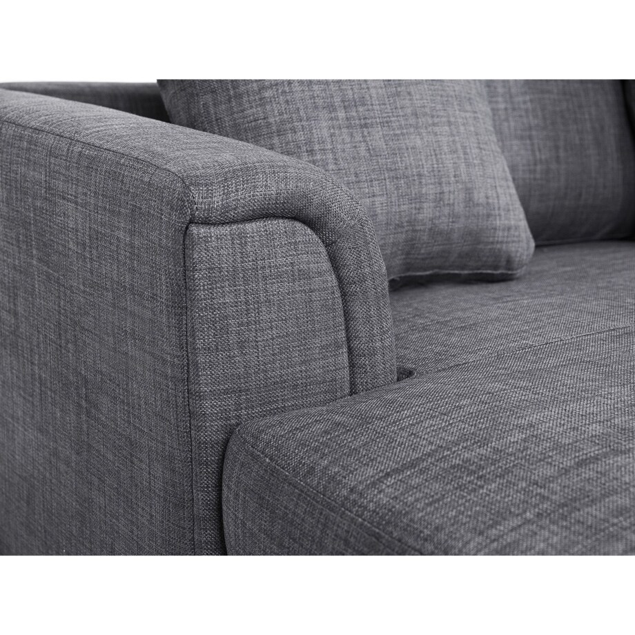 Narożnik z otomaną prawostronny szary OSLO