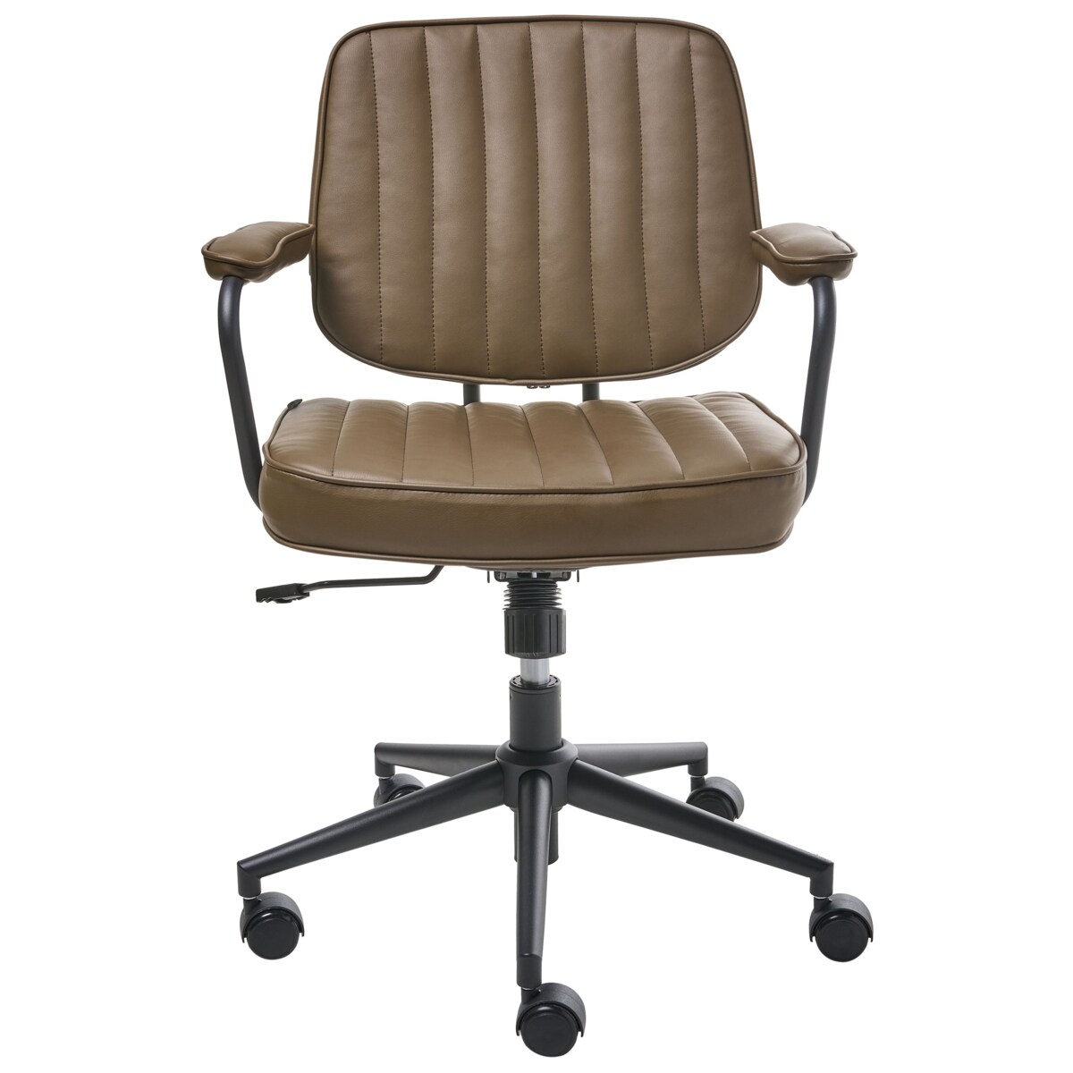 Krzesło obrotowe BERNE Ekoskóra Brązowy