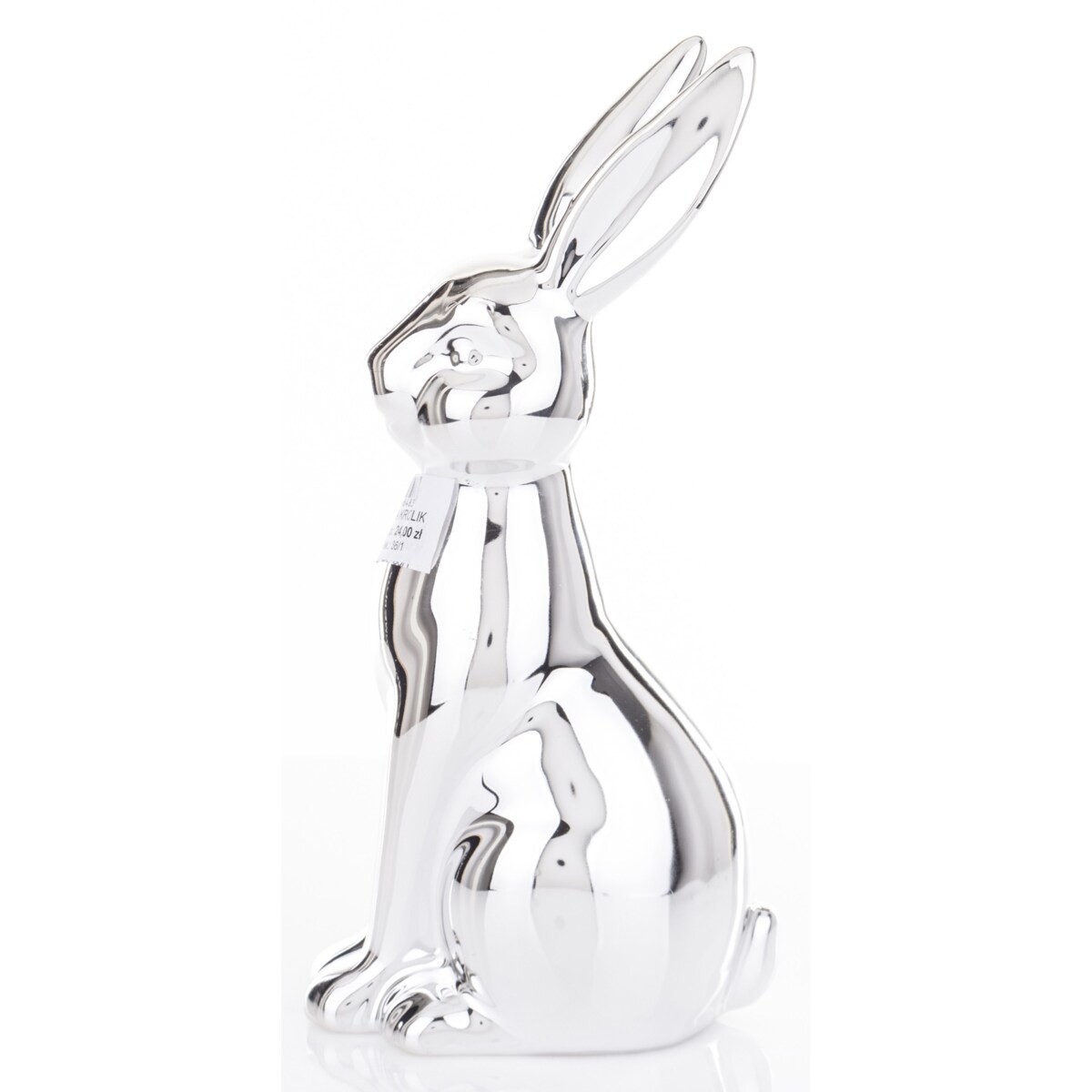 Dekoracja - srebrna figurka królika 19x7x9 cm CONIGLIO ARGENTO-2 small