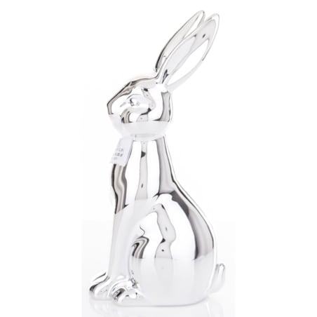 Dekoracja - srebrna figurka królika 19x7x9 cm CONIGLIO ARGENTO-2 small