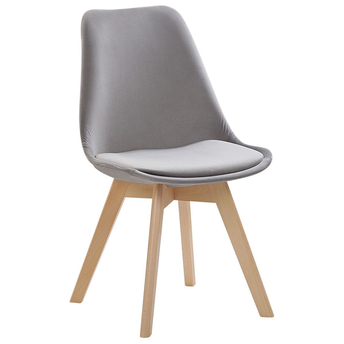 Zestaw 2 krzeseł do jadalni welurowy szary DAKOTA II