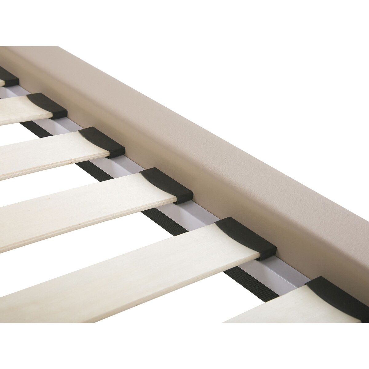 Łóżko ekoskóra 160 x 200 cm beżowe ESSONNE