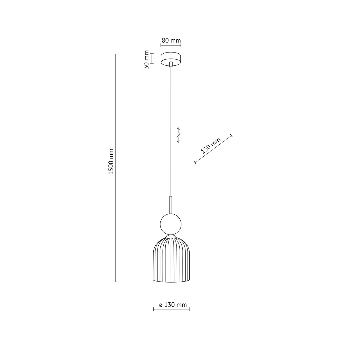 Lampa Wisząca SOPHIA Zielona Koniakowa 1xE14 TK Lighting