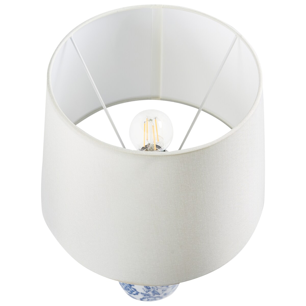 Lampa stołowa AIBONITO Porcelana Biały/ niebieski