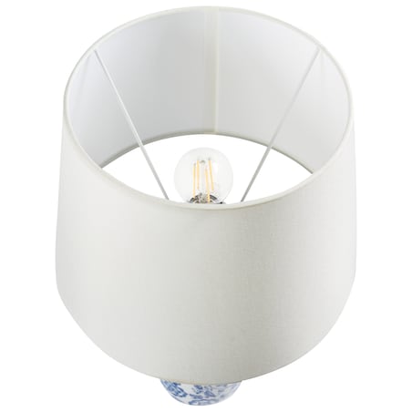 Lampa stołowa AIBONITO Porcelana Biały/ niebieski