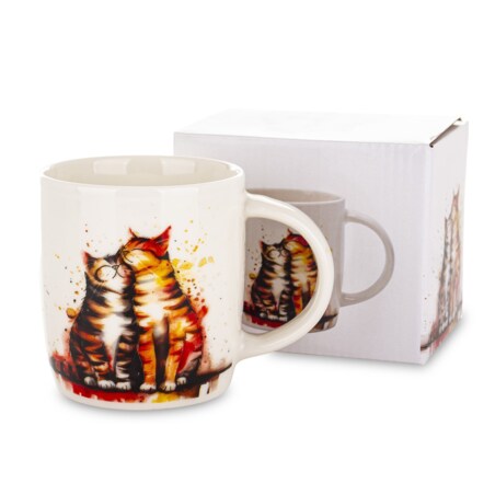 Kubek porcelanowy 350 ml koty 9x12,5x8,5 cm GATTI-2