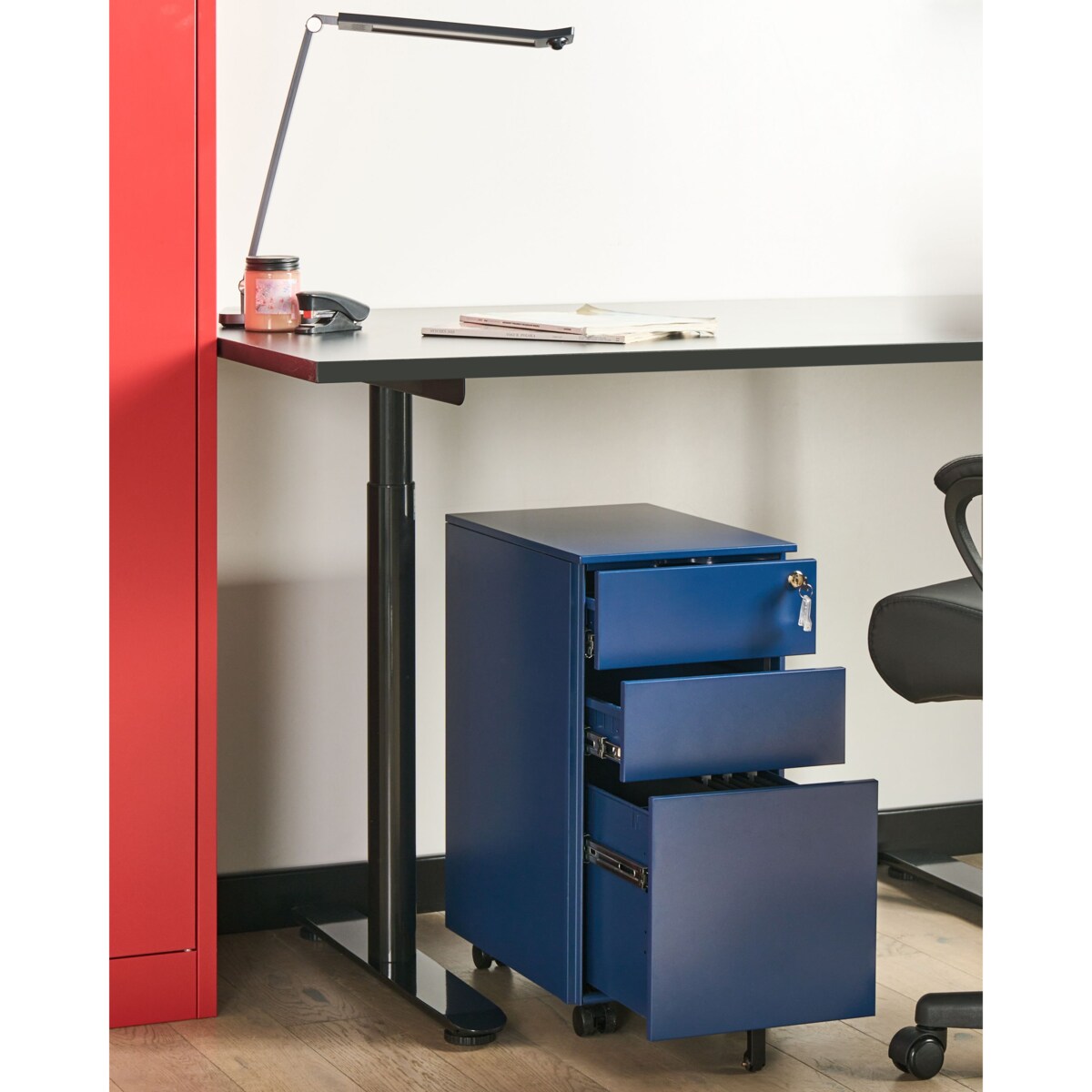 Szafka biurowa BOLSENA Metal Niebieski