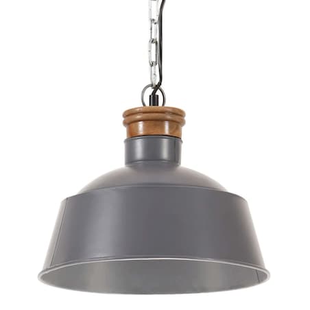vidaXL Industrialna lampa wisząca, 32 cm, szara, E27