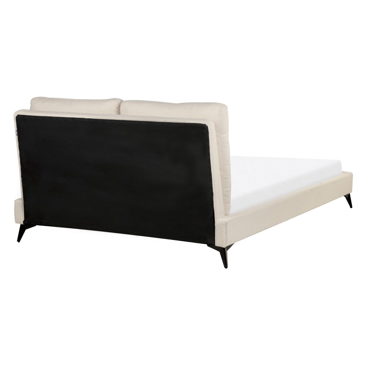 Łóżko boucle 140 x 200 cm beżowe MELLE