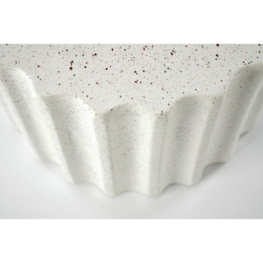 STOLIK KAWOWY Raffa biały OKRĄGŁY 41x46 cm stabilny stelaż