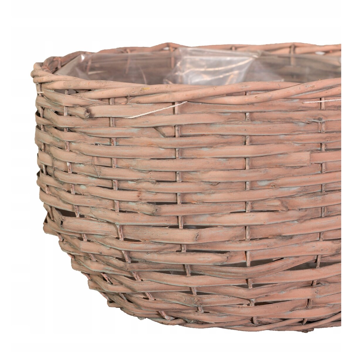 OSŁONKA KOSZ na doniczkę wiklinowa ogrodowa duża beżowa boho 3 szt.