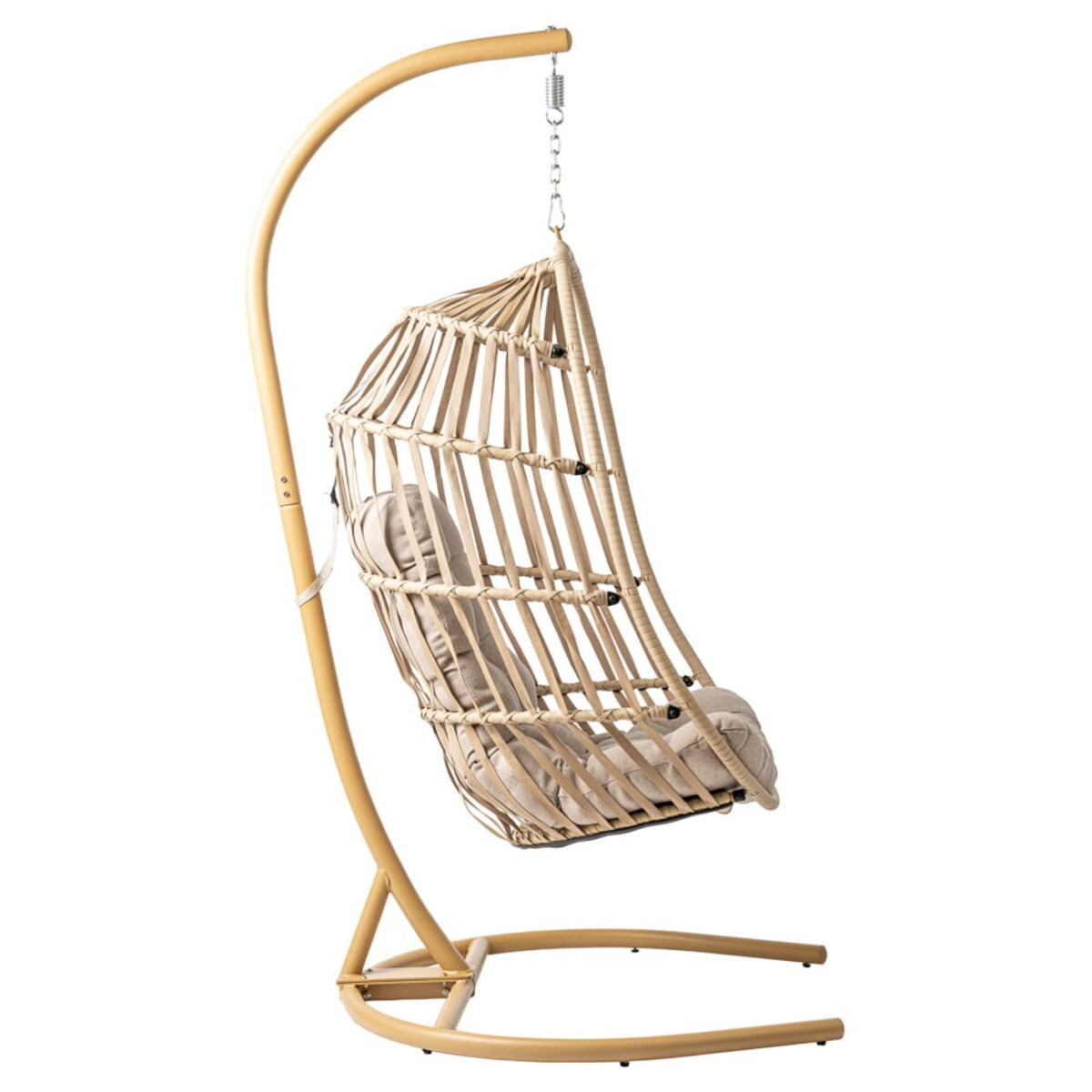 Fotel wiszący ogrodowy, balkonowy Kari beżowy