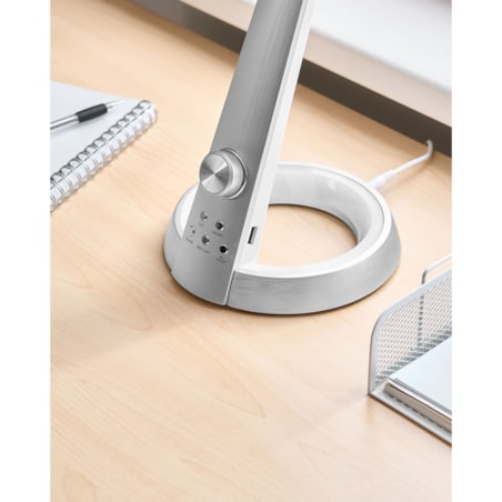 Lampa biurkowa LED CANOPUS Z portem USB Srebrny