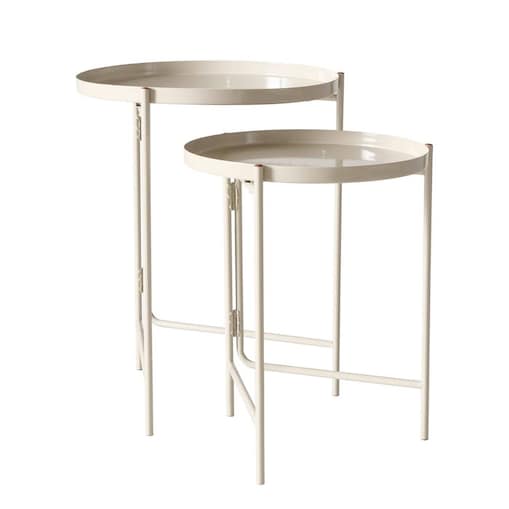 Zestaw dwóch stolików kawowych DRAGO, beżowy, 2 sztuki